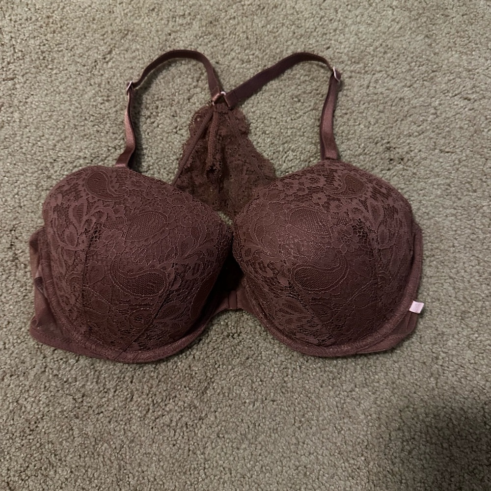 Victoria's Secret Lace Brown Racerback Bra